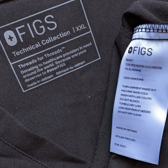 Figs Casma Three-Pocket Scrub Top - Picture 4 of 7